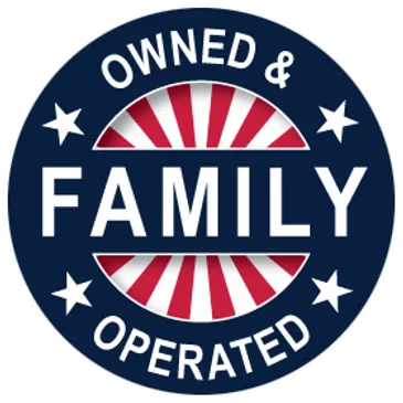 Badge showing that the business is family owned and operated.